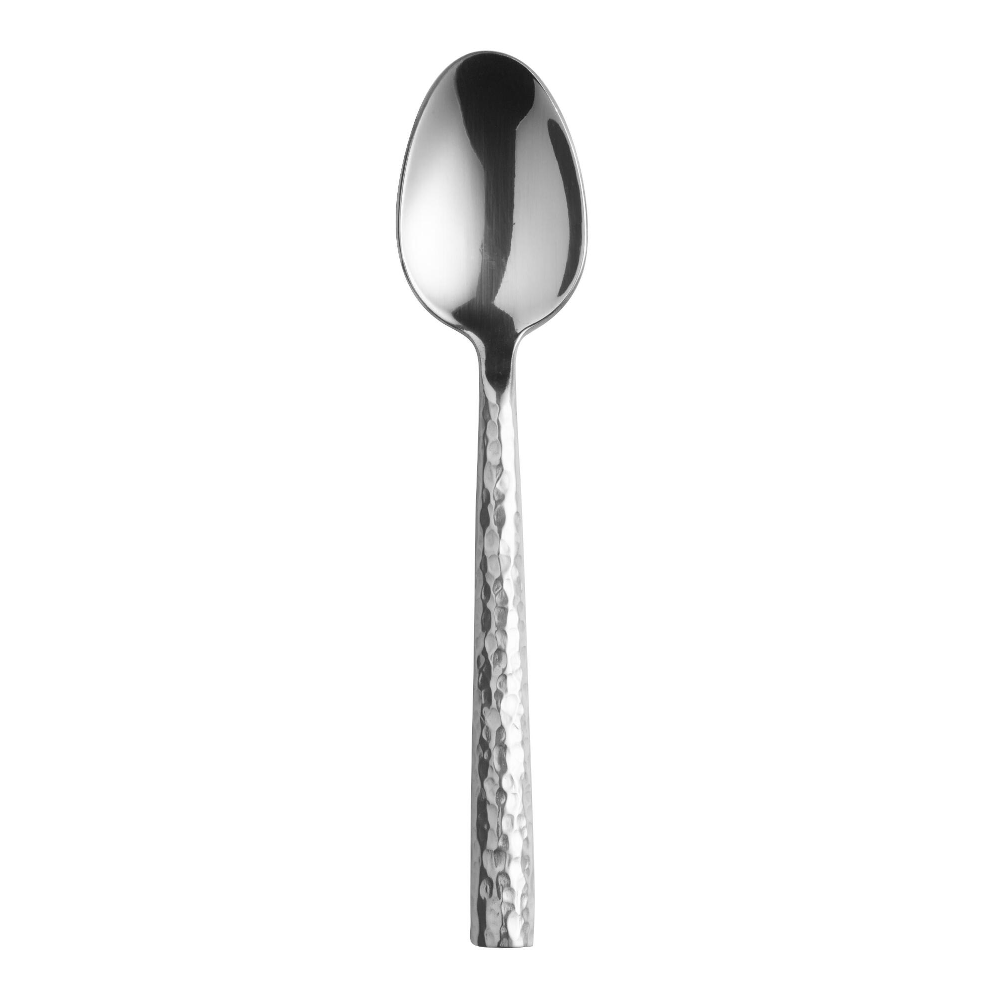 Hammered Stainless Steel Teaspoons Set of 4: Silver by World Market