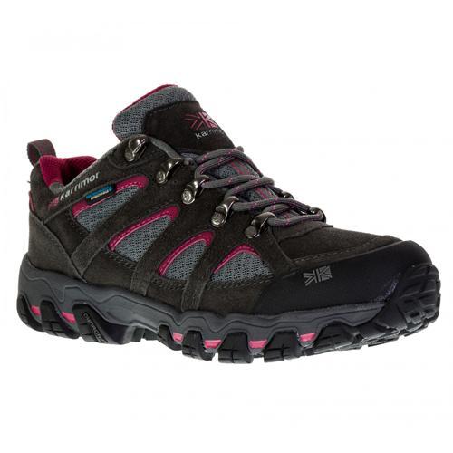 Karrimor Women's Weathertite Low Rise Waterproof Hiking Boot Multicolor Bodmin Low 5 - Dark Grey / Cochineal UK-4