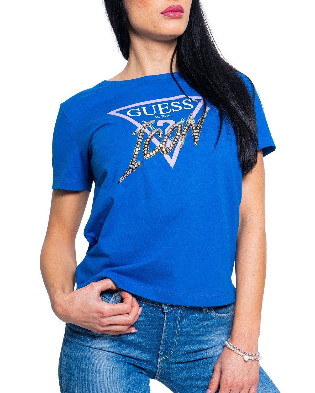 Guess Women's T-Shirt Various Colours 217643 - light blue S