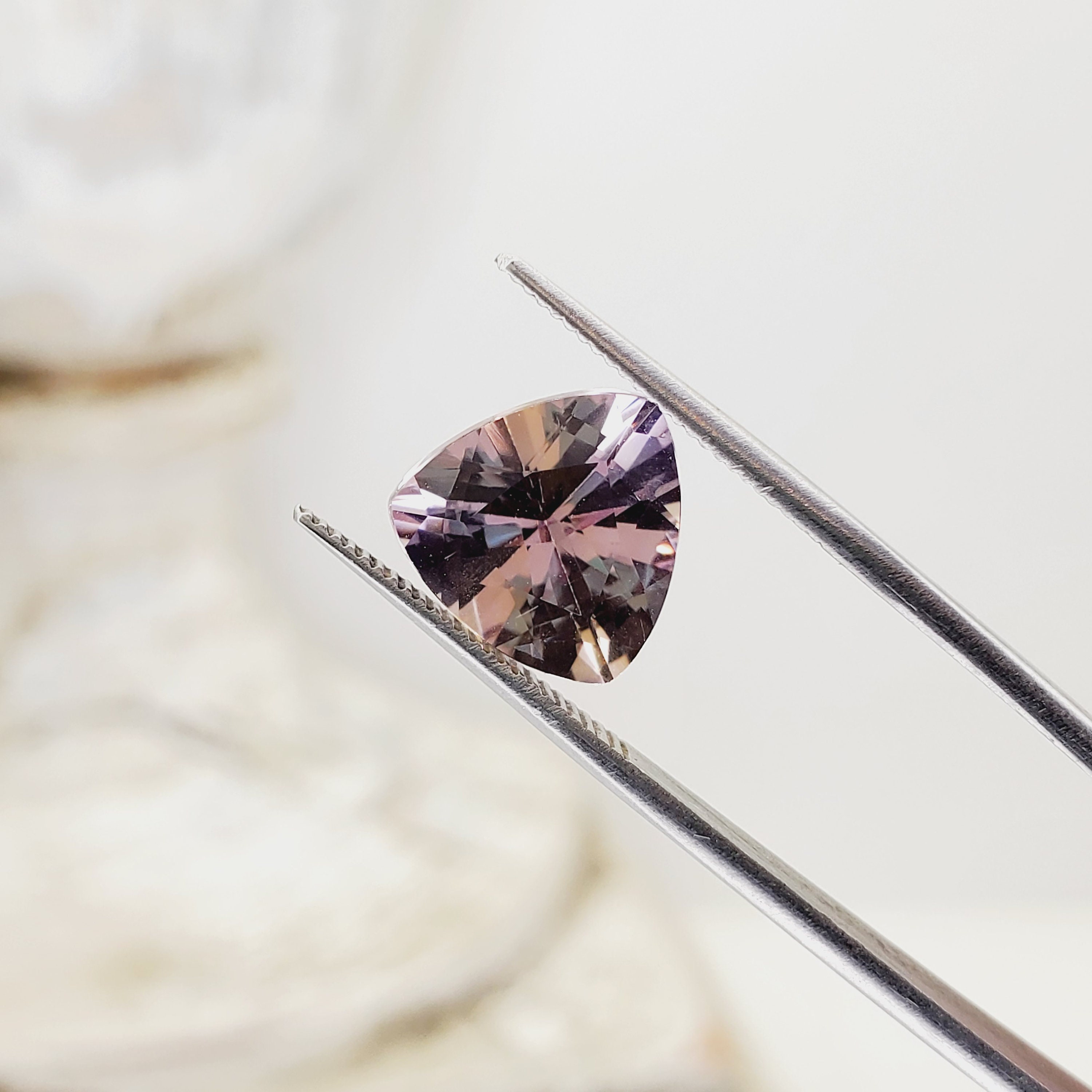 3.35Ct Natural Blended Ametrine 10mm Trillion Loose Faceted Gemstone