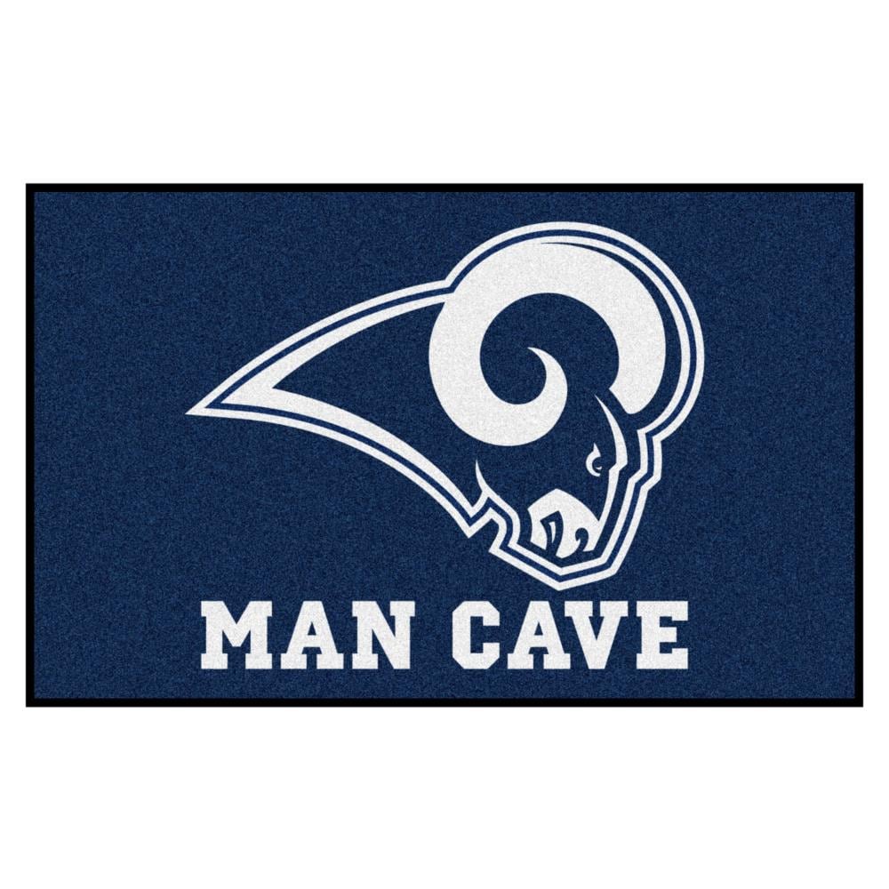 FANMATS Los Angeles Rams NFL Man Cave UltiMat 5 x 8 Navy Solid Sports Area Rug in Blue | 14374
