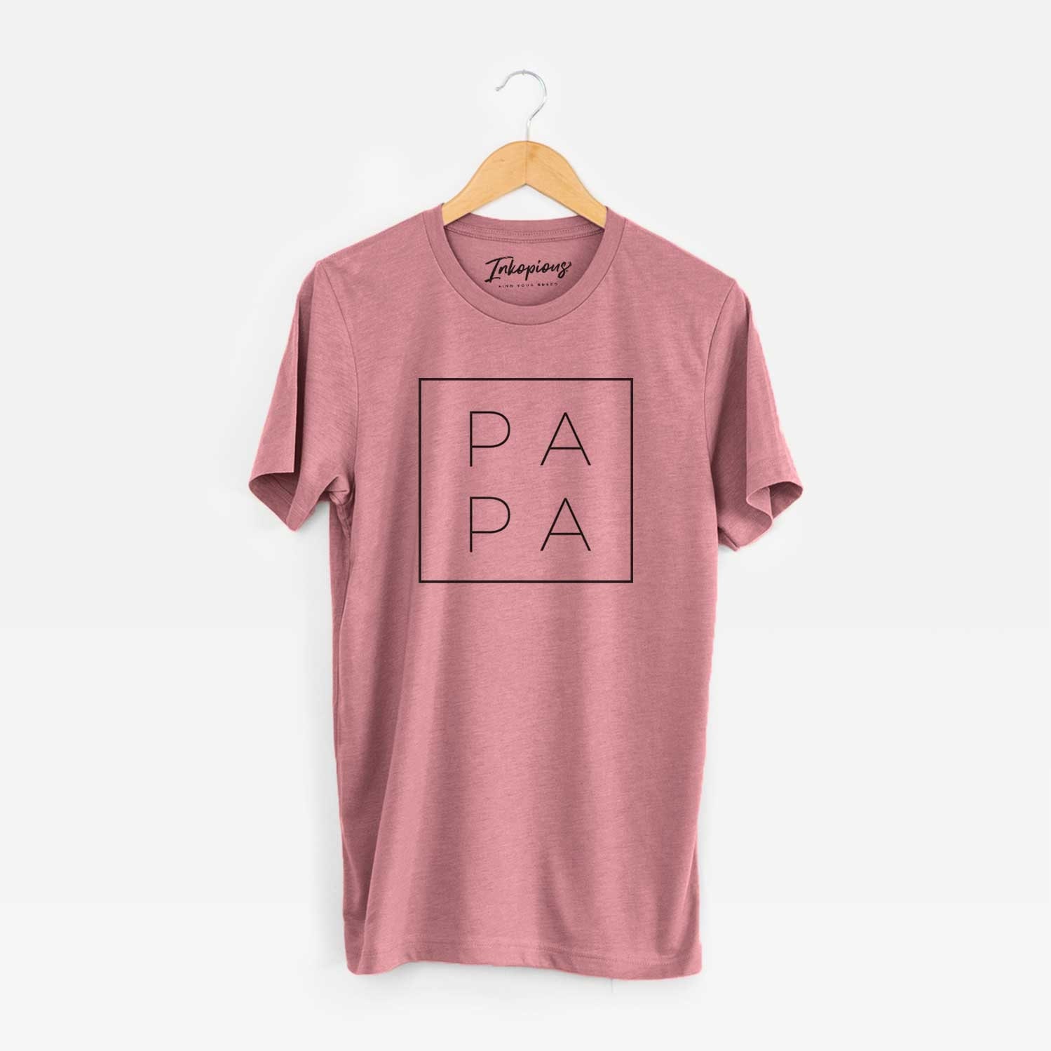 Papa Square - Tri-Blend Unisex Crewneck T-Shirt Dog Lover Gift