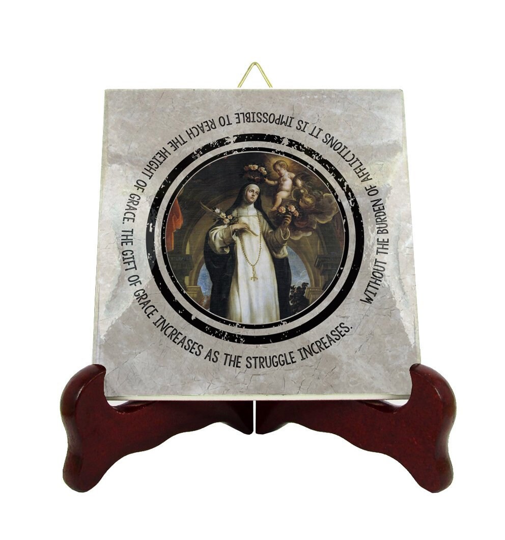 Catholic Saints Quotes - St Rose Of Lima Ceramic Tile Religious Gift Saint Catholic Quote Print