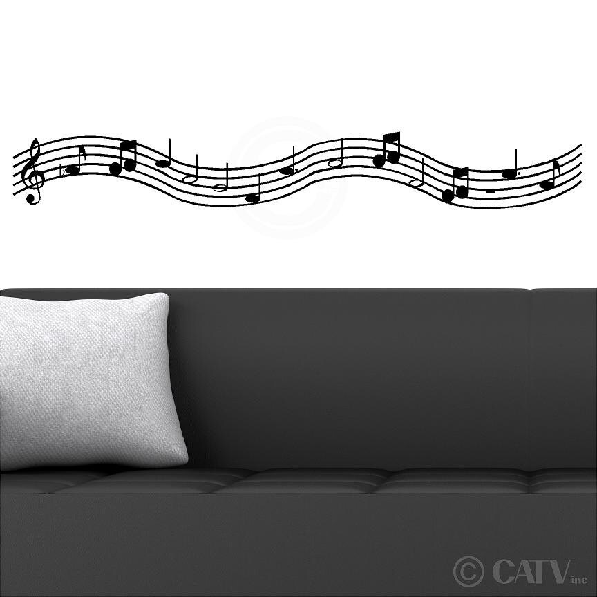 Music Scale With Notes Wall Saying Vinyl Lettering Decal Sticker