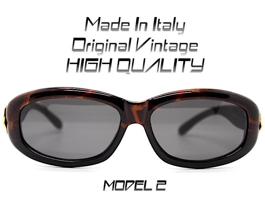 Made in Italy Rectangular Oval Sunglasses Woman Copper Brown Black Gold Occhiali Da Sole Donna Vintage Rettangolare Marrone Rame Nero Oro