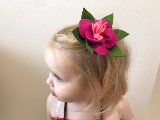 Buy Baby Moana Flower Clip, Toddler, Hibiscus Flower Clip, Felt