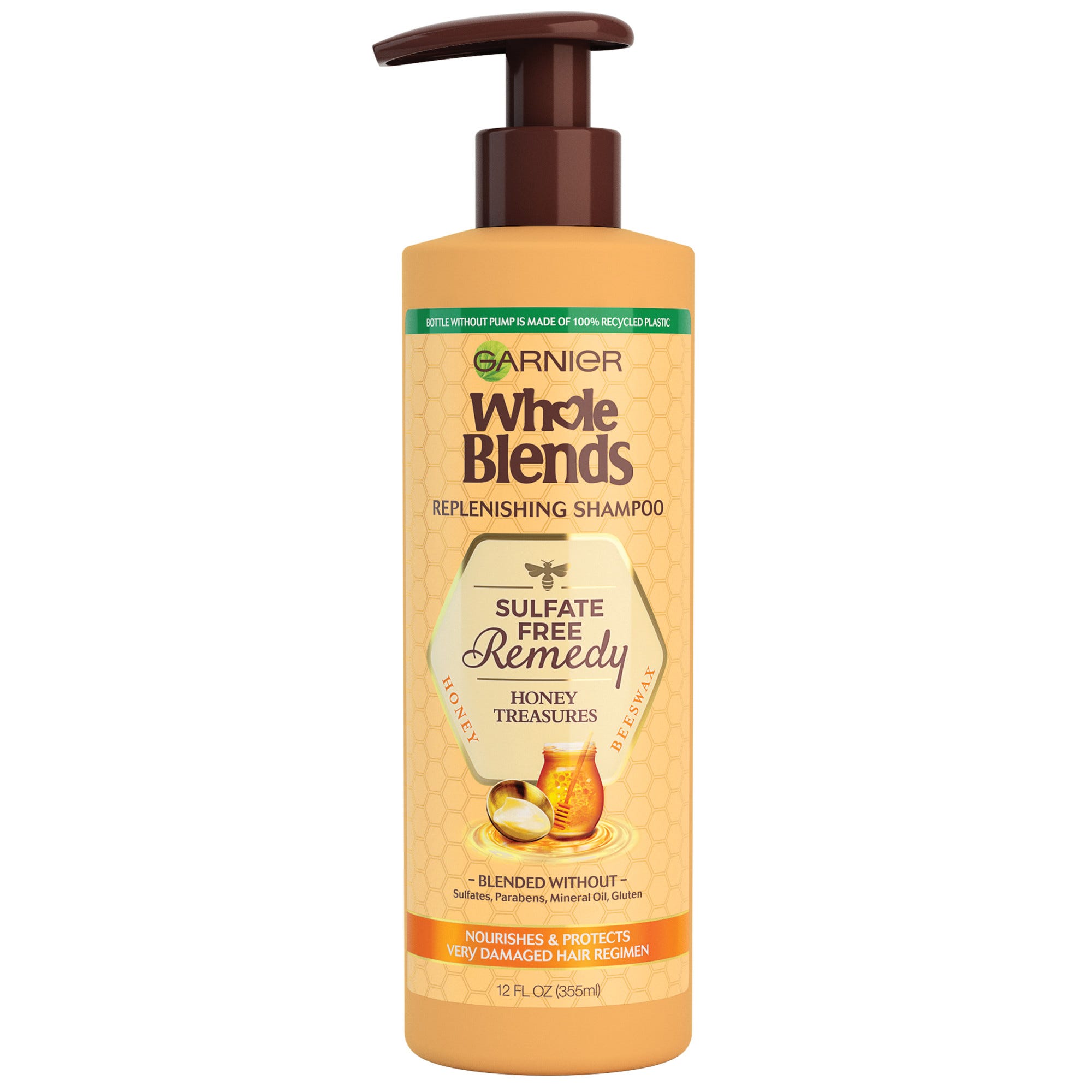 Garnier Whole Blends Sulfate Free Remedy Honey Treasures Shampoo for Dry to Very Dry Hair - 12 fl oz