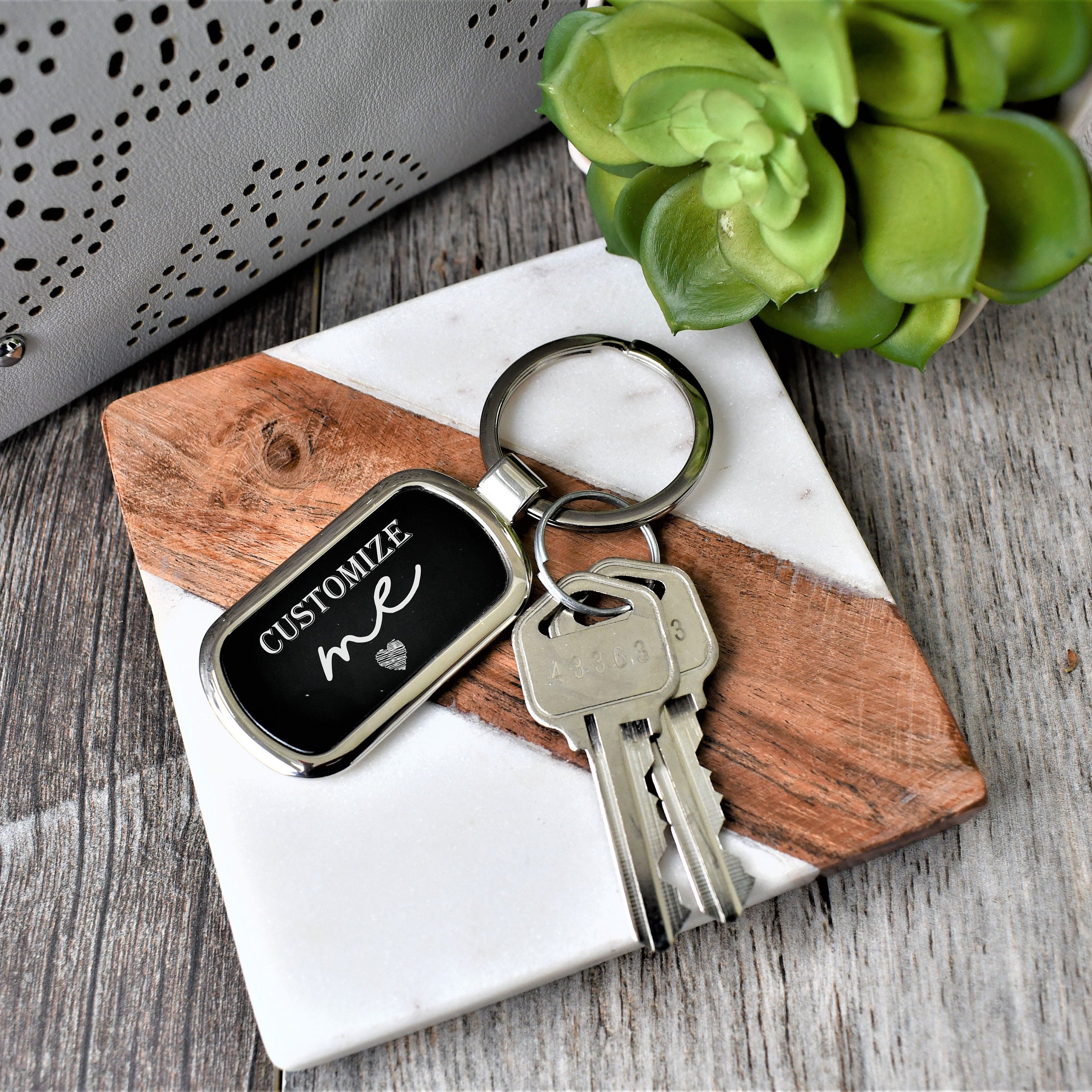 Metal Engraved Keychain | Custom For Men Personalized Women 16Th Birthday Gift Key Chain Fathers Day