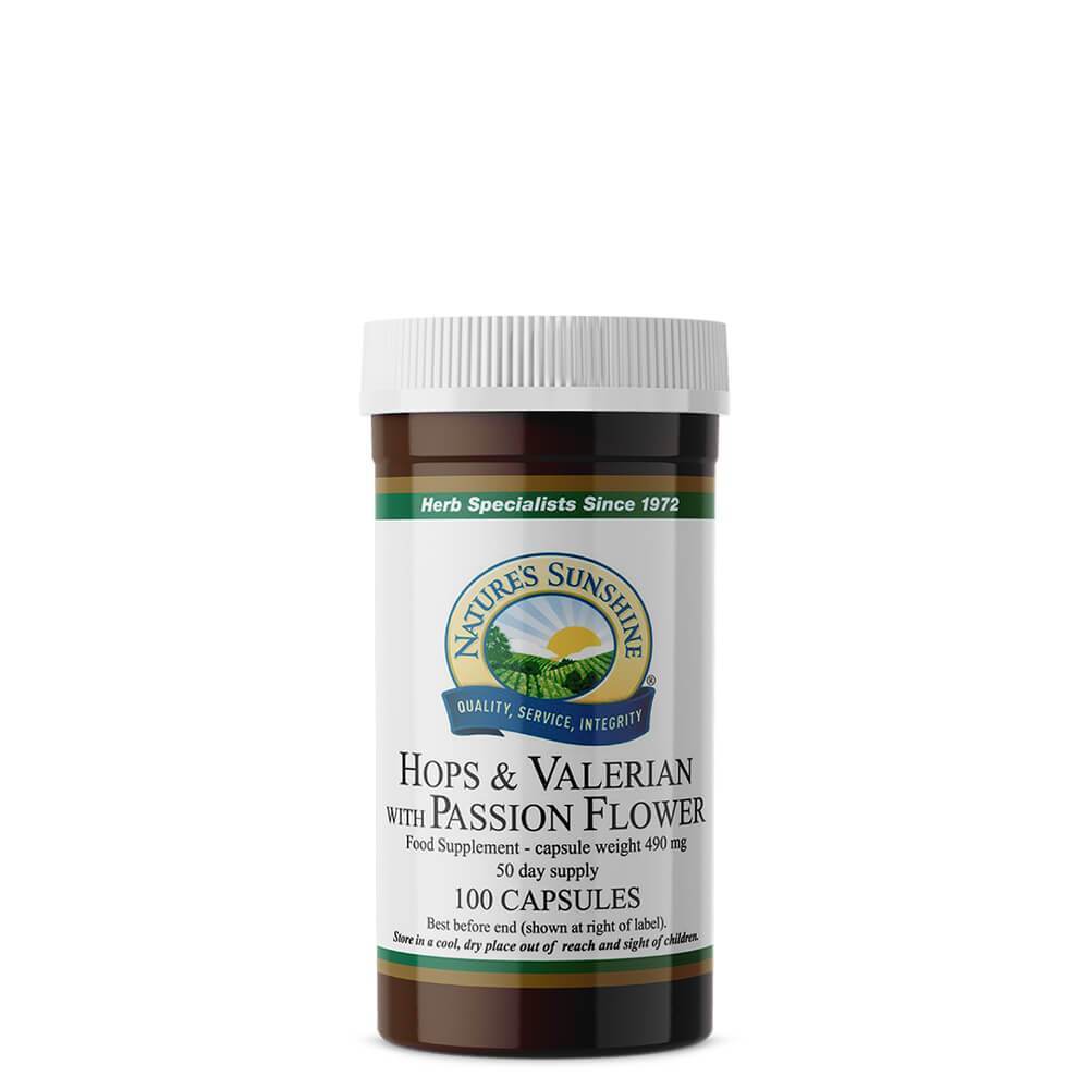 Hops and Valerian with Passion Flower (100 Capsules)