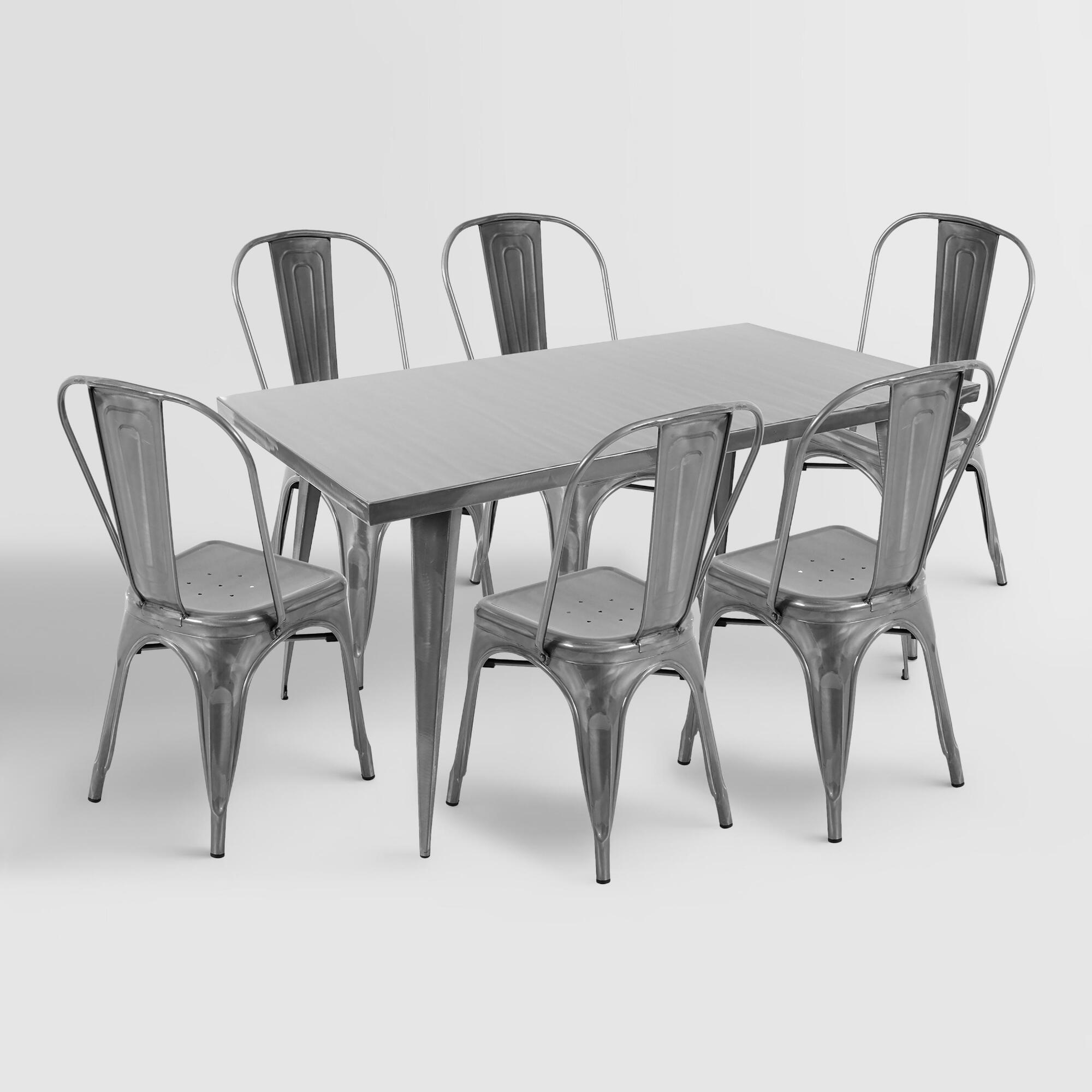 Brushed Metal Talise Dining Collection by World Market