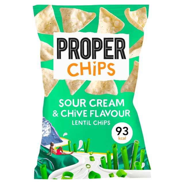 Proper Lentil Chips Sour Cream And Chive 85g