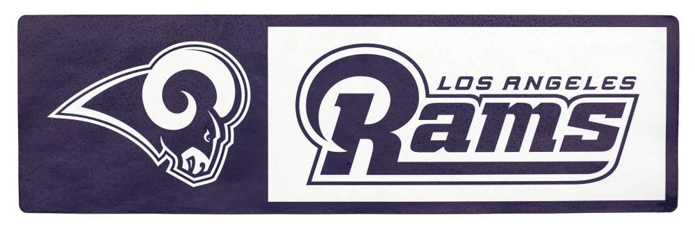 Applied Icon 6-in x 20-in Los Angeles Rams Aluminum Reflective Information Display Step Graphic | NFSG1701