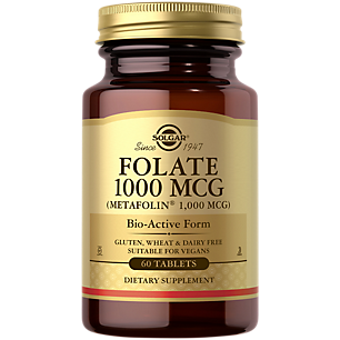 Folate as Metafolin - Body Ready Form - 1,000 MCG (60 Tablets)