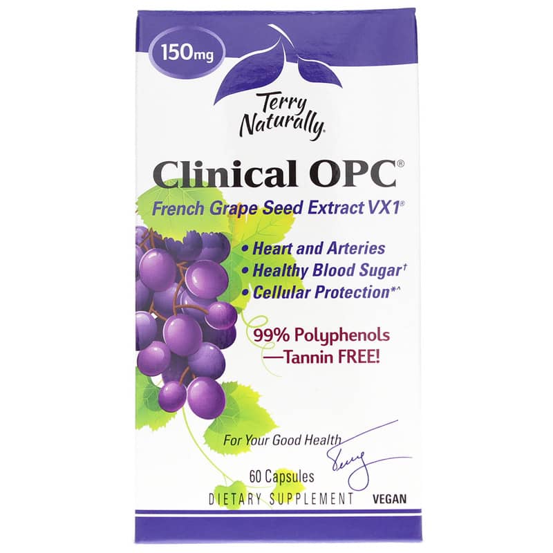 Terry Naturally Clinical OPC French Grape Seed Extract 60 Capsules