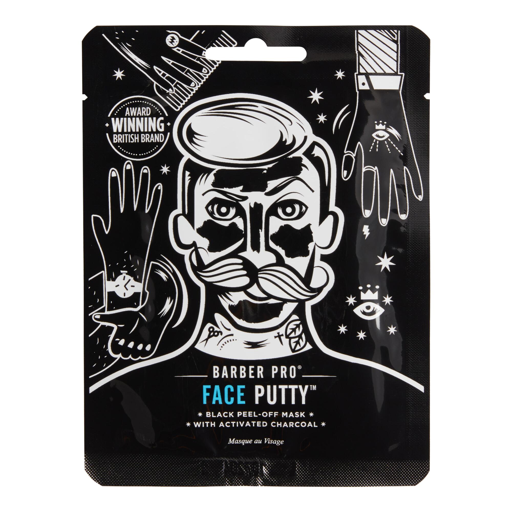Barber Pro Face Putty Peel Off Charcoal Face Mask: Black/Blue - Plastic by World Market