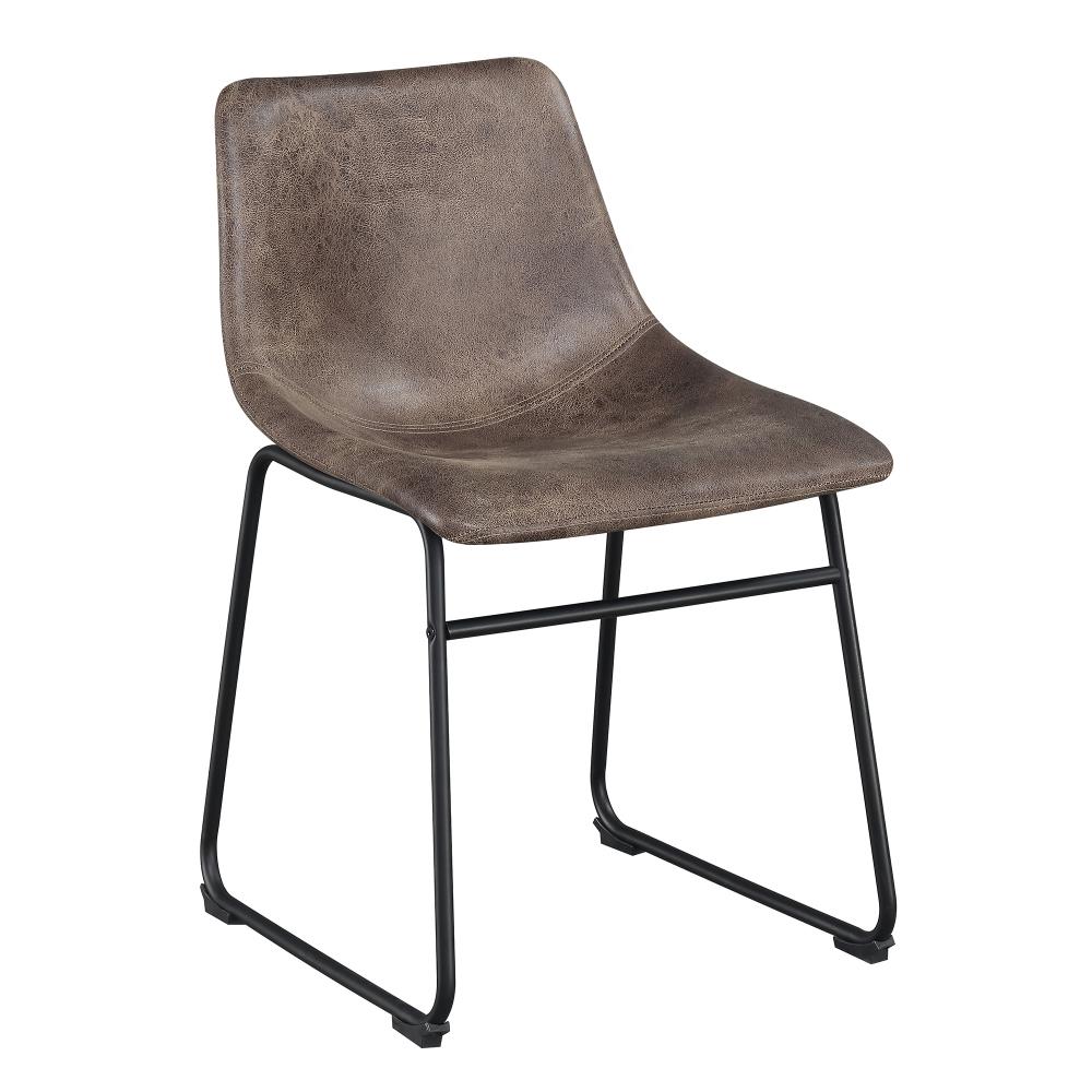 Picket House Furnishings Collins Contemporary/Modern Polyester/Polyester Blend Upholstered Side Chair (Metal Frame) in Brown | BWS400SE