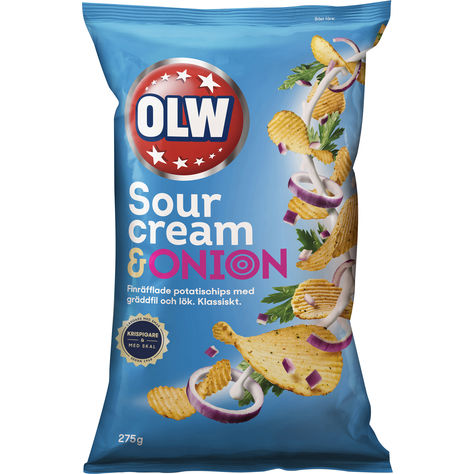 OLW Sourcream & Onion Chips 275g