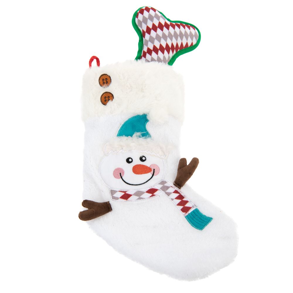 Snowy Stocking Dog Toys - 1 Toy