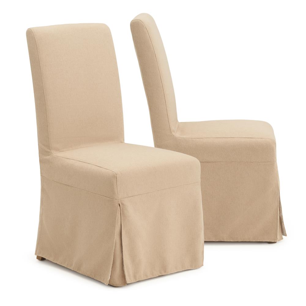RST Brands Set of 2 Traditional Polyester/Polyester Blend Upholstered Dining Side Chair (Wood Frame) in Brown | IP-SCDINACHR-2-CRM