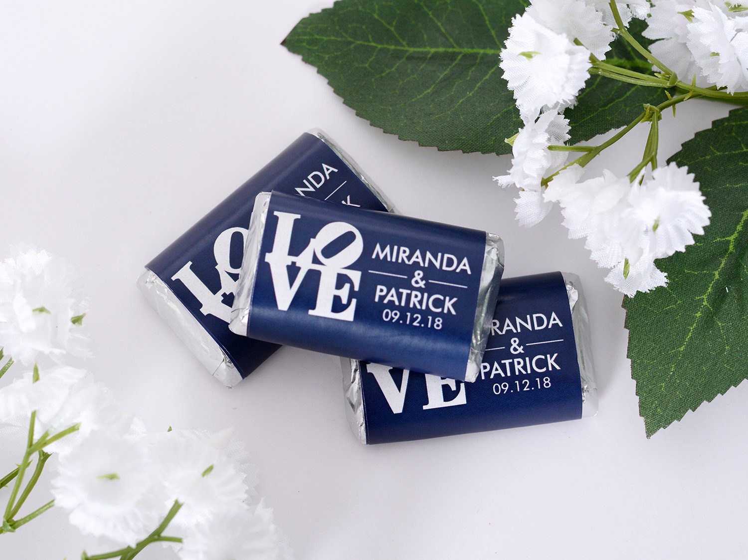Love Wedding Candy Labels - Mini Wraps Chocolate Bar Wrappers Sticker- Sticker Wdihm-266