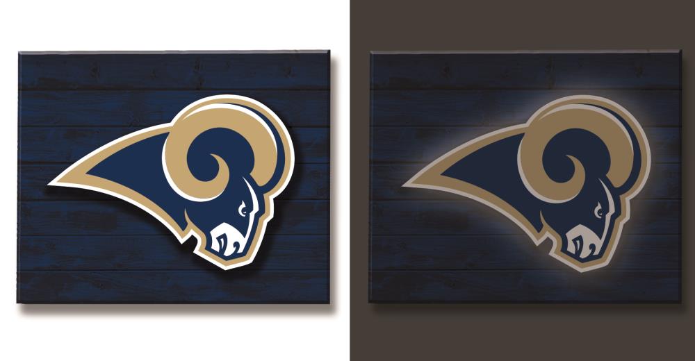 Lowe's Los Angeles Rams Frameless 15-in H x 2.2-in W Sports Metal Sign | 6WLT3828