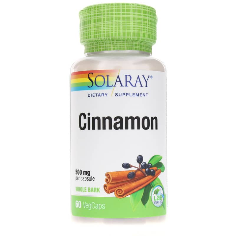 Solaray Cinnamon 500 Mg 60 Veg Capsules