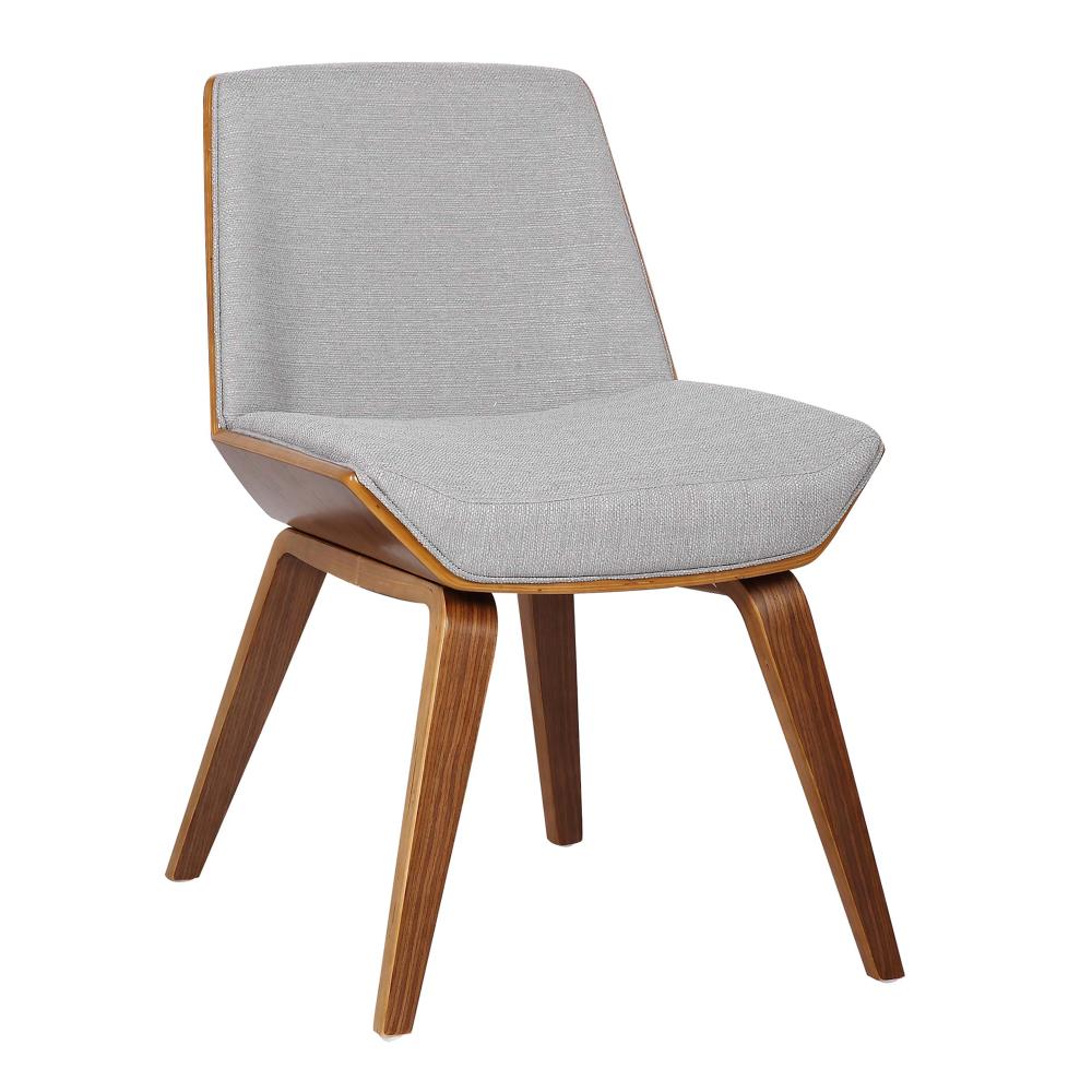 Armen Living Agi Contemporary/Modern Polyester/Polyester Blend Upholstered Dining Side Chair (Wood Frame) in Gray | LCAGSIWAGRAY