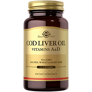 Norwegian Cod Liver Oil - Vitamin A & D, Omega 3 Fatty Acids (250 Softgels)