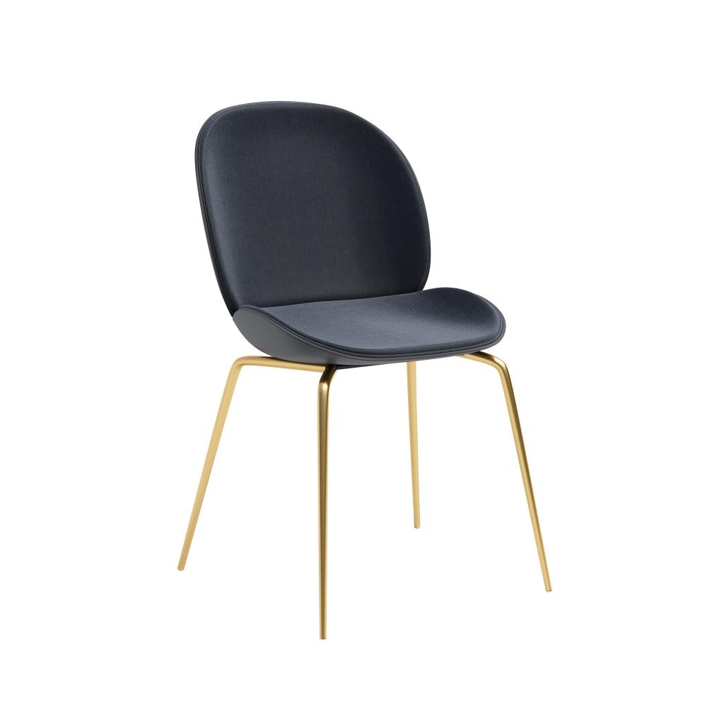Jamesdar Set of 2 Contemporary/Modern Polyester/Polyester Blend Upholstered Dining Side Chair (Plastic Frame) in Black | JCHA806-2BKGD