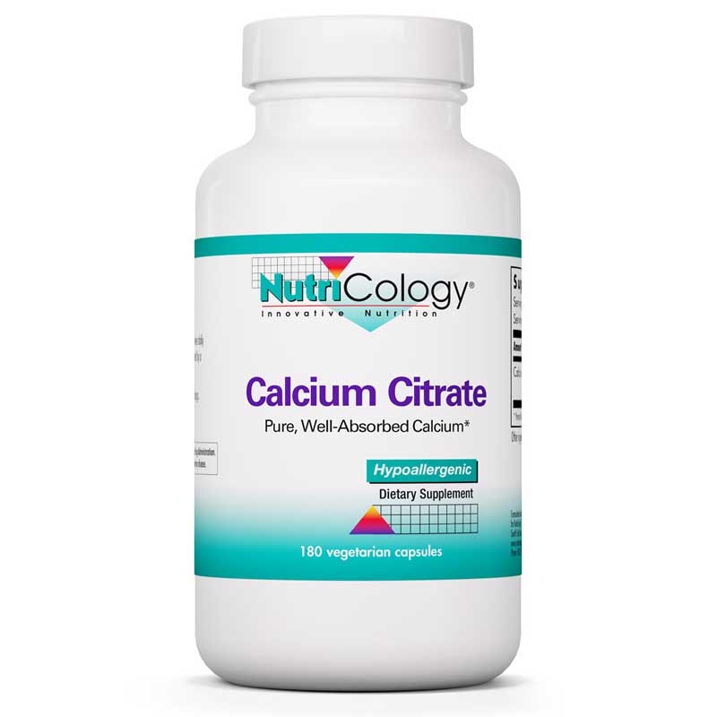 Nutricology Calcium Citrate 180 Veg Capsules