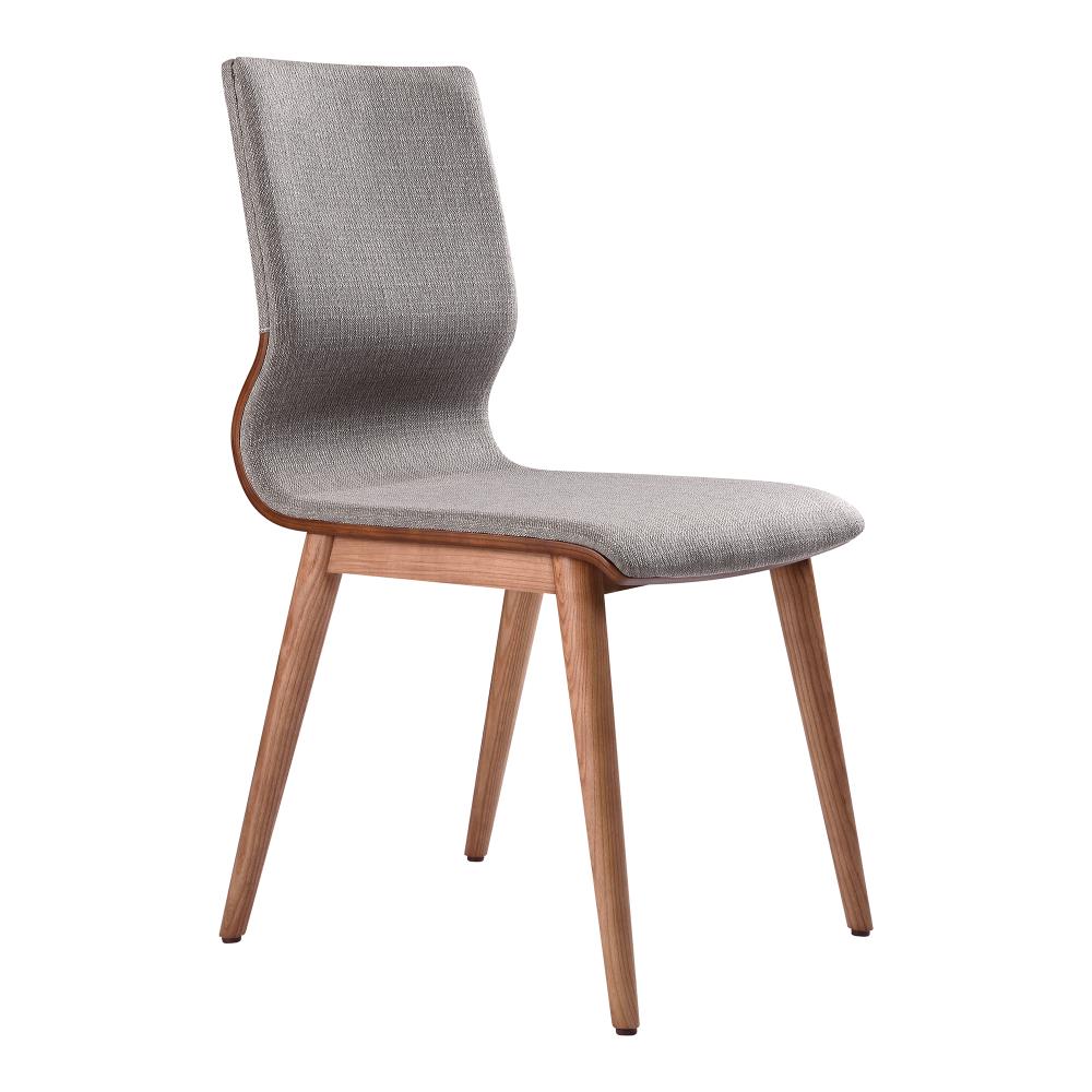 Armen Living Robin Contemporary/Modern Polyester/Polyester Blend Upholstered Dining Side Chair (Wood Frame) in Gray | LCRBSIGR