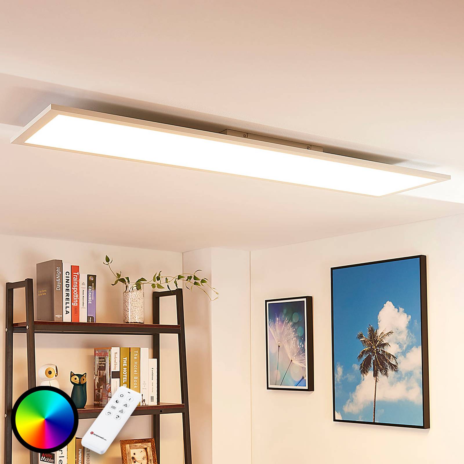 Arcchio Tinus -LED-paneeli RGB, 119,5 cm x 29,5 cm