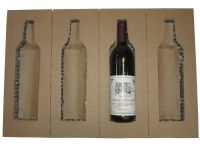 Vinemballage Universal 3/4l forsendelse/1 flaske top+bund - (2 stk.)
