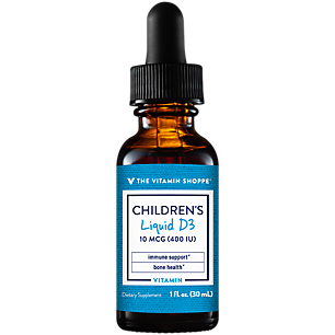 Children's Liquid Vitamin D3 - Supports Immune & Bone Health - 400 IU (1 Ounce)