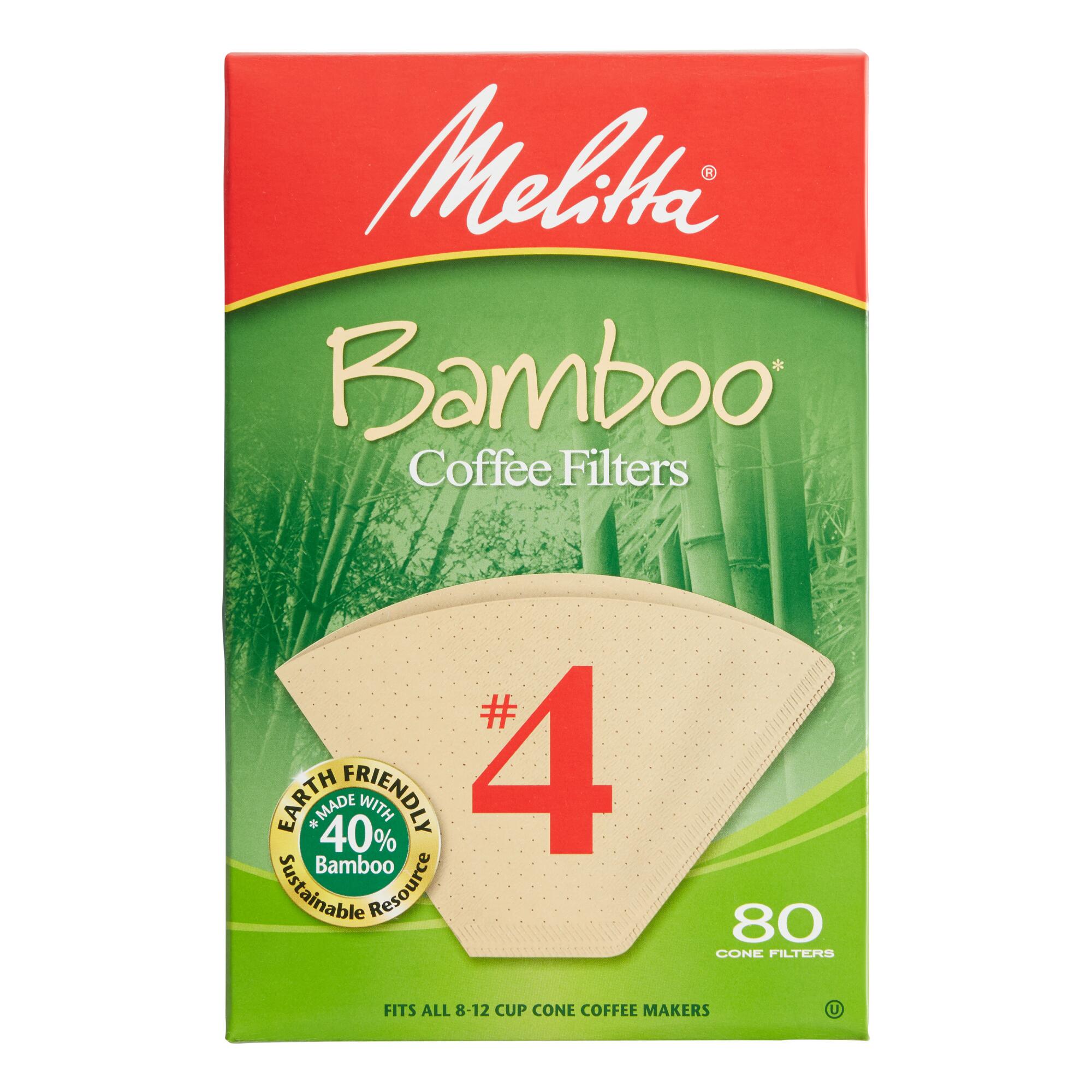 Bamboo No. 4 Cone Coffee Filters 80 Count by World Market