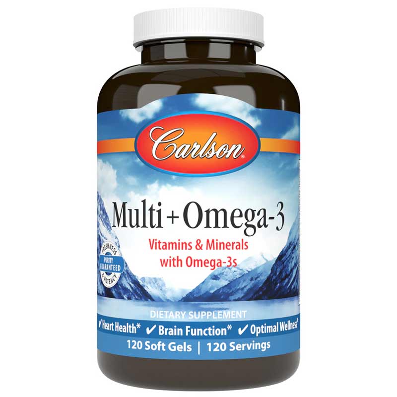 Carlson Labs Multi + Omega-3 120 Softgels