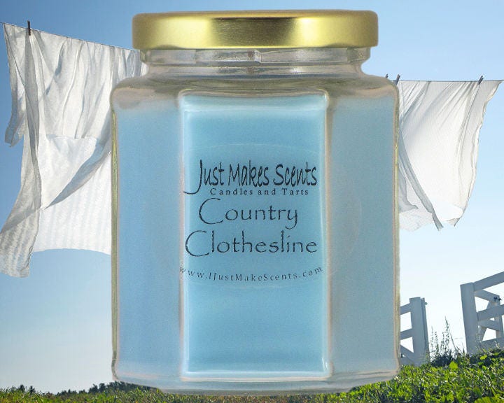 Country Clothesline | Downy Type Blended Soy Candle - Fresh Clean Scent Smells Like Downy