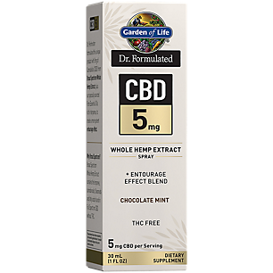 Dr. Formulated CBD Whole Hemp Extract Spray - 5 MG Per Serving - THC Free - Chocolate Mint (1 fl oz)