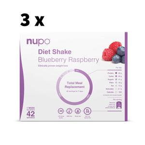 Nupo blueberry og raspberry Megakøb - 4032g - 3 uger
