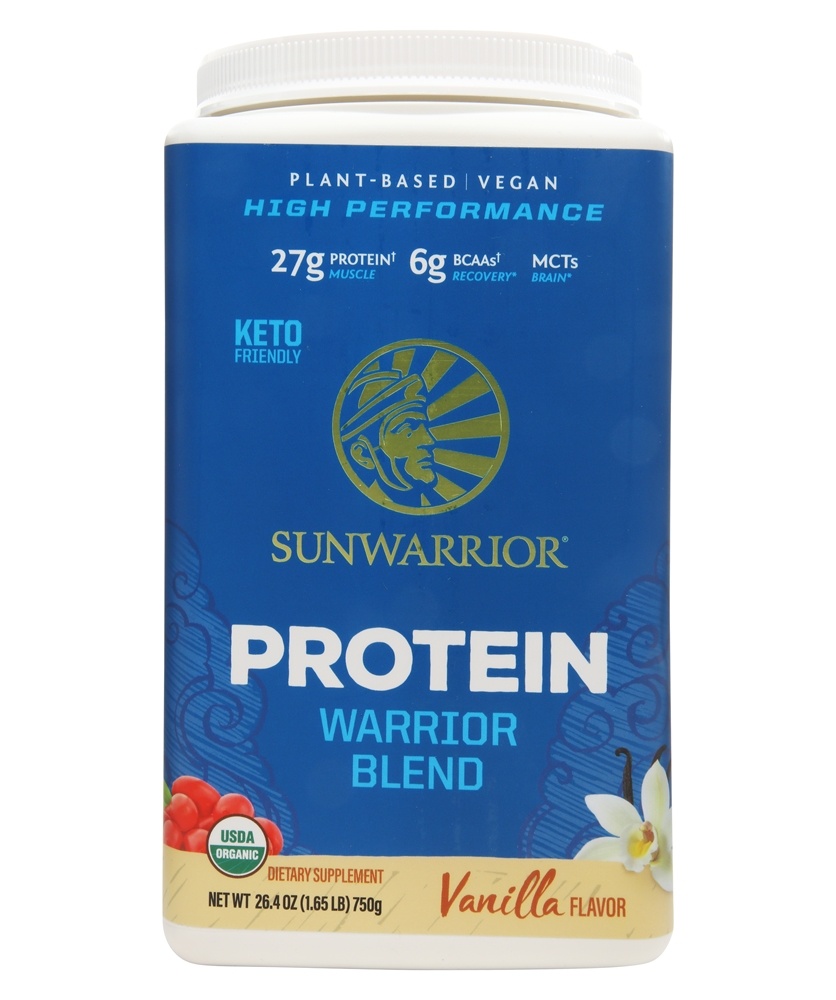 Sunwarrior - Warrior Blend Plant-Based Organic Protein Powder Vanilla - 750 Grams