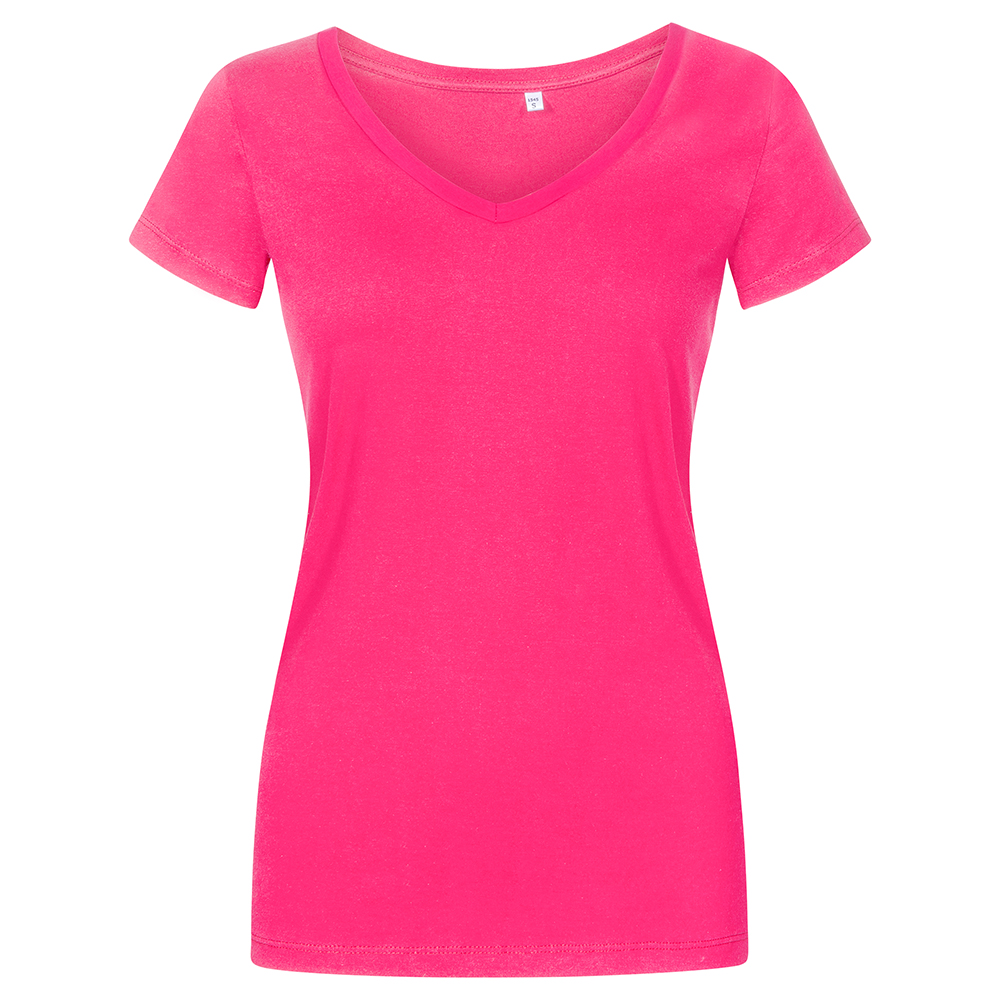 X.O V-Ausschnitt T-Shirt Plus Size Damen, Pink, XXL