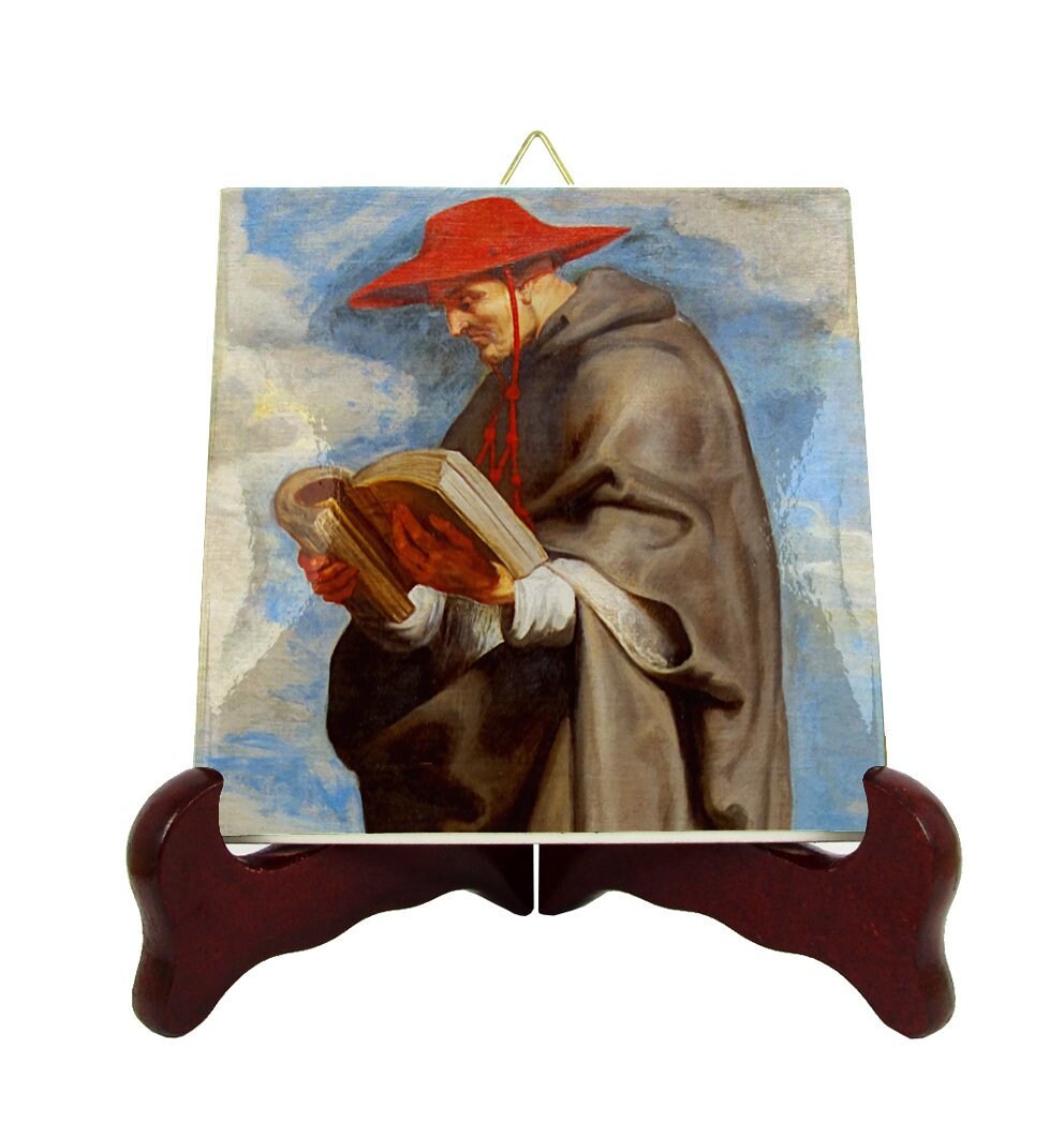 Saint Bonaventure Of Bagnoregio - Icon On Tile Catholic Saints Serie St Art Saint Patron