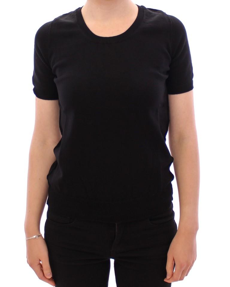 Dolce & Gabbana Women's Crewneck Cotton T-Shirt Black MOM11141 - IT48|XXL