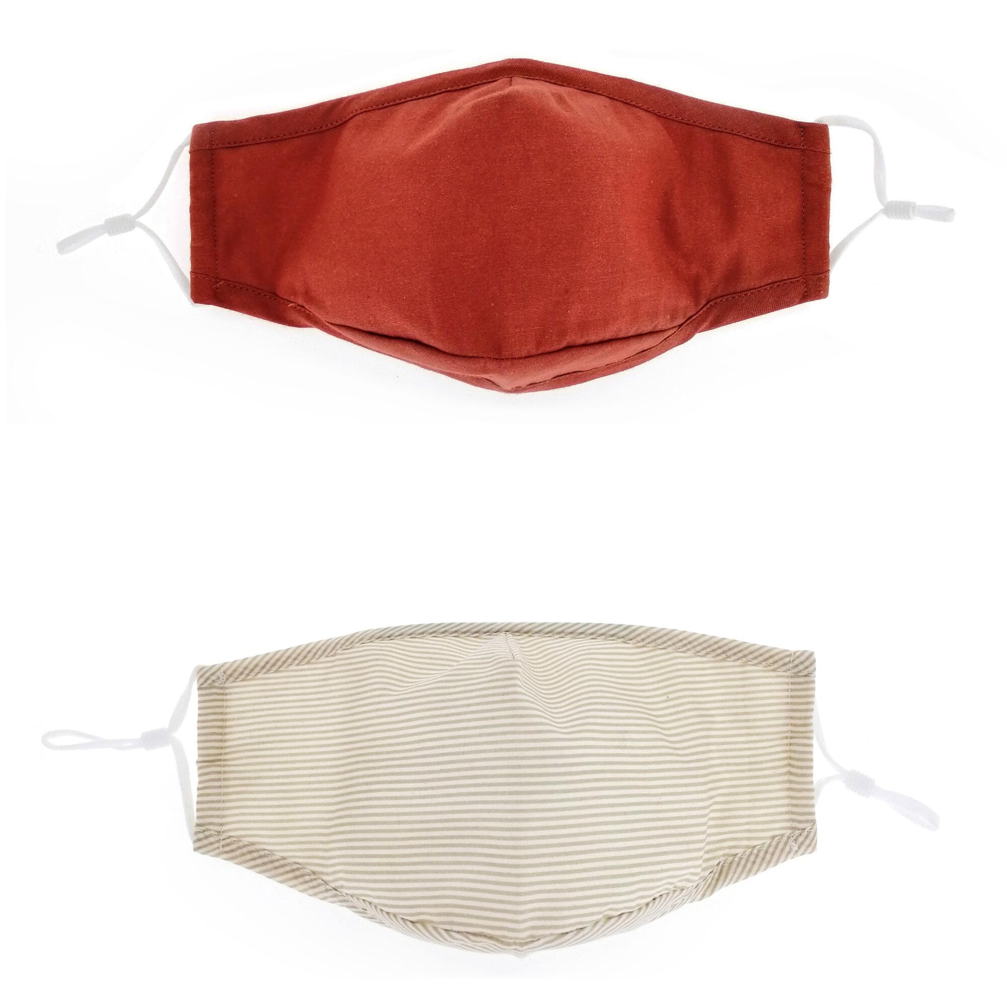 Adjustable Triple Layer Cotton Face Masks 2 Pack by World Market