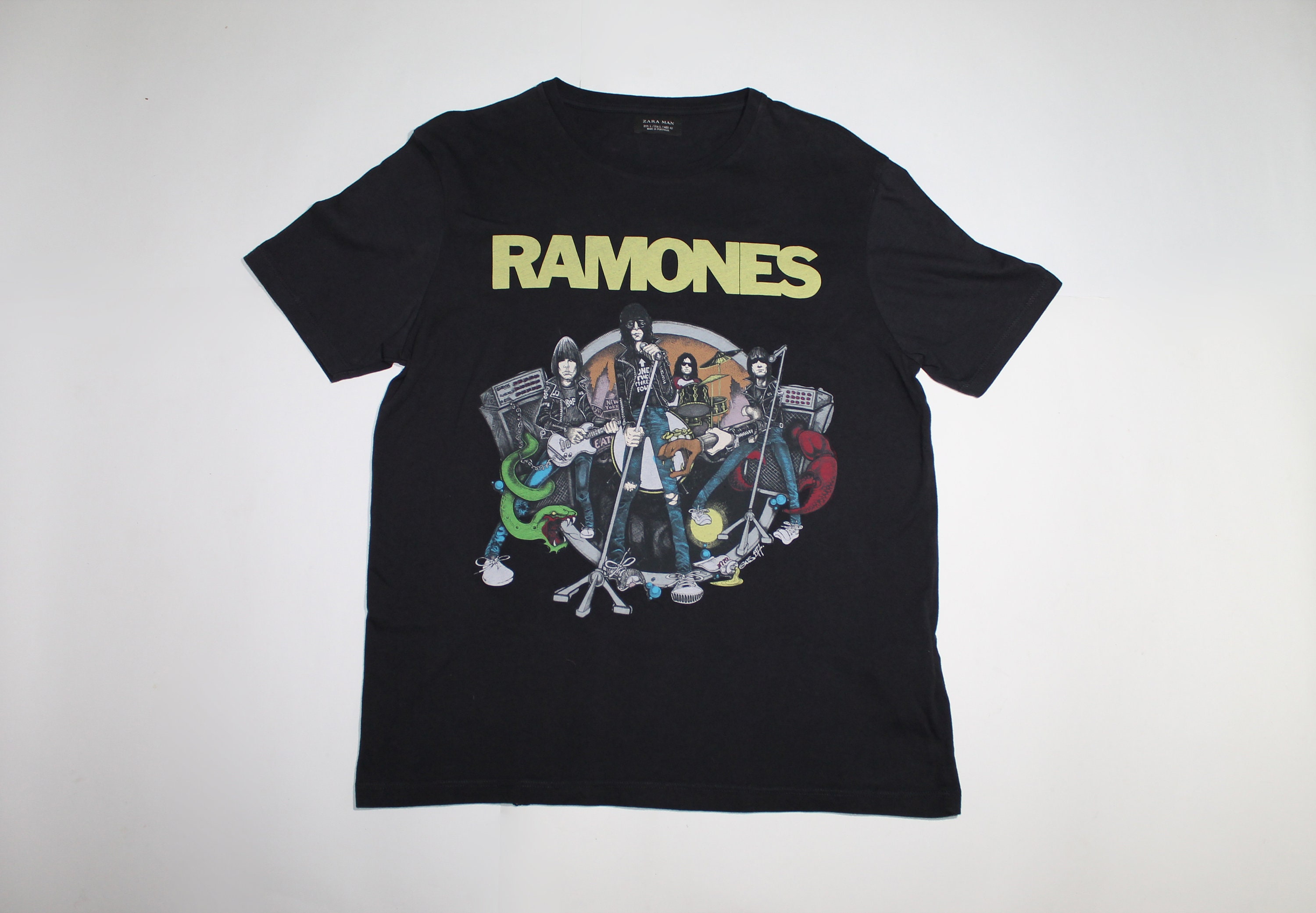 Ramones Shirt Road To Ruin American Punk Rock Band Punk Pop Men's Size L