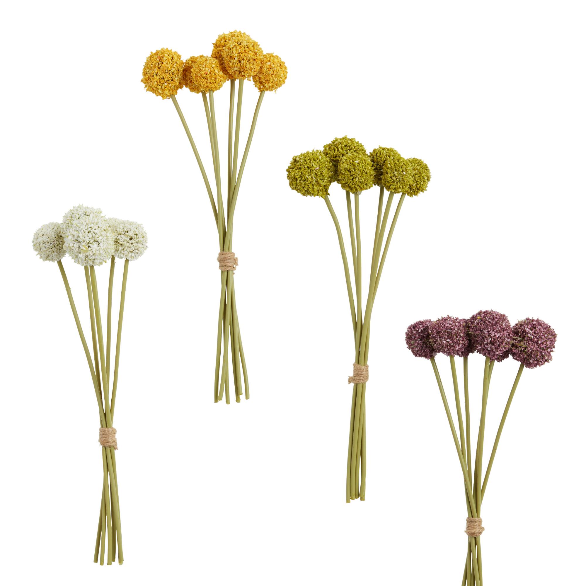 Mini Faux Spring Allium Bunches Set Of 4 by World Market