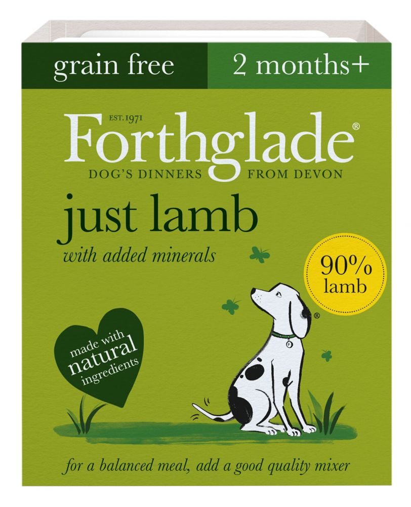 Forthglade Just Grain-Free Natural Wet Dog Food - Just Lamb - Saver Pack: 36 x 395g