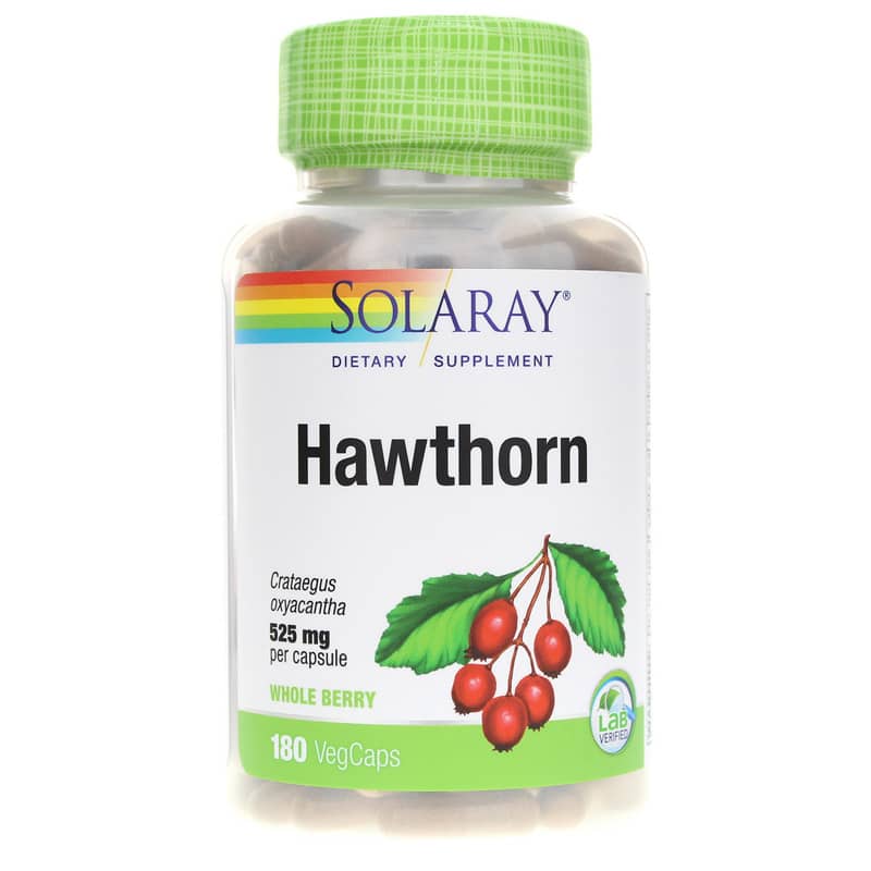 Solaray Hawthorn Berries 525 Mg 180 Veg Capsules