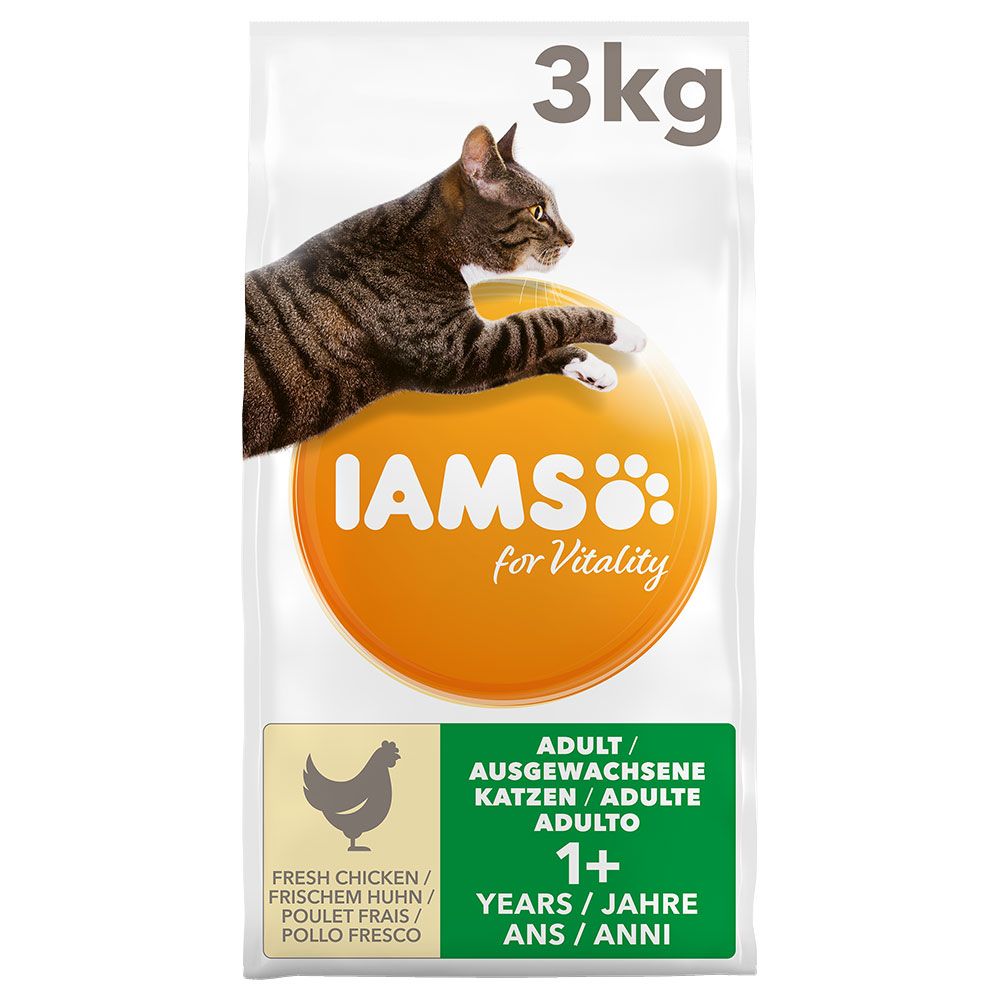 IAMS for Vitality Adult Fresh Chicken Dry Cat Food - 3kg