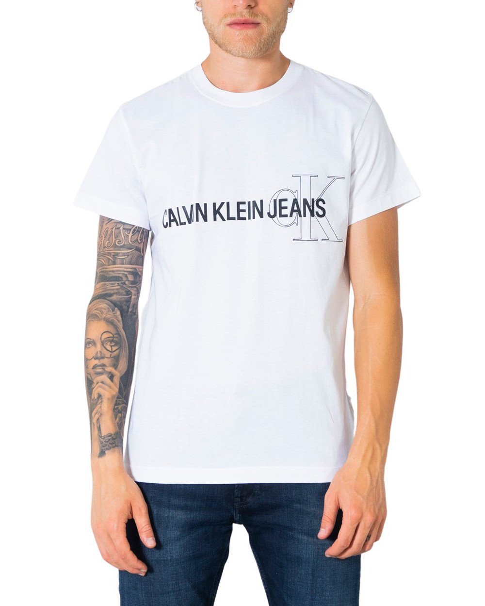 Calvin Klein Jeans Men's T-Shirt Various Colours 305644 - white-3 XS